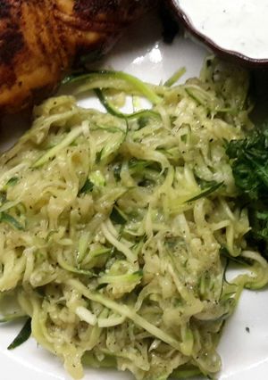 A picture of Parmesan Zucchini "Speghetti".