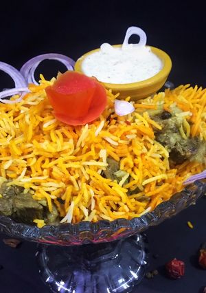 A picture of Beef biryani.