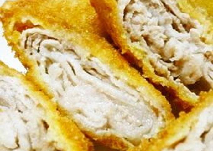 Recipe: Yummy Juicy Sliced Pork Mille-feuille Cutlets