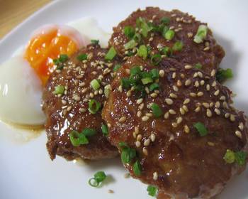 Easy Fast Cooking Teriyaki Tsukune Patties With Soft Boiled Eggs Practical Delicious