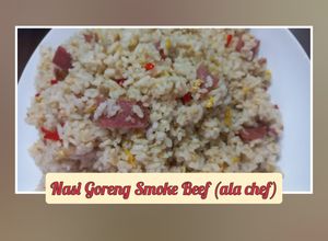 Foto resep Nasi Goreng Smoke Beef (Ala Chef)