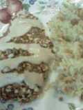 Pretzel Crusted Pork with Dijon Cream Sauce