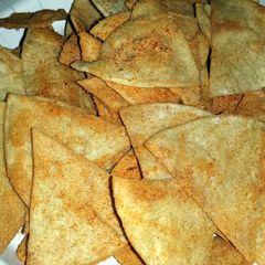 A picture of Homemade Nacho Tortilla Chips.