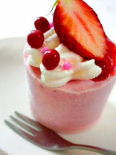 A picture of Strawberry Mousse Cake.