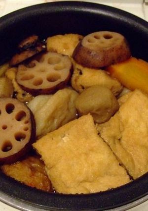 A picture of Macrobiotic Oden Made Simple with a Rice Cooker.