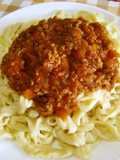Homemade Fresh Pasta with Meat Sauce