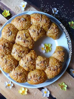 عکسی از دستور نان جو 🌸 (هلال تُپُلی😁) با فر دستساز