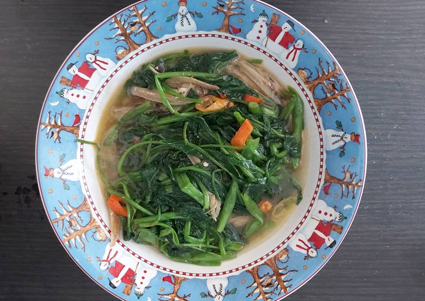 Ikan teri Cah Kangkung