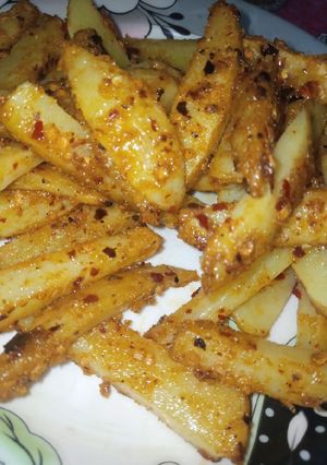 A picture of Potato fries crispy masala.