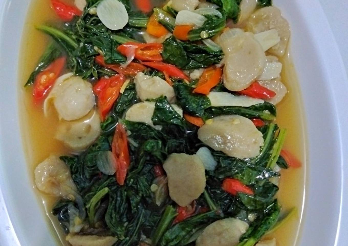 Tumis pakcoy bakso