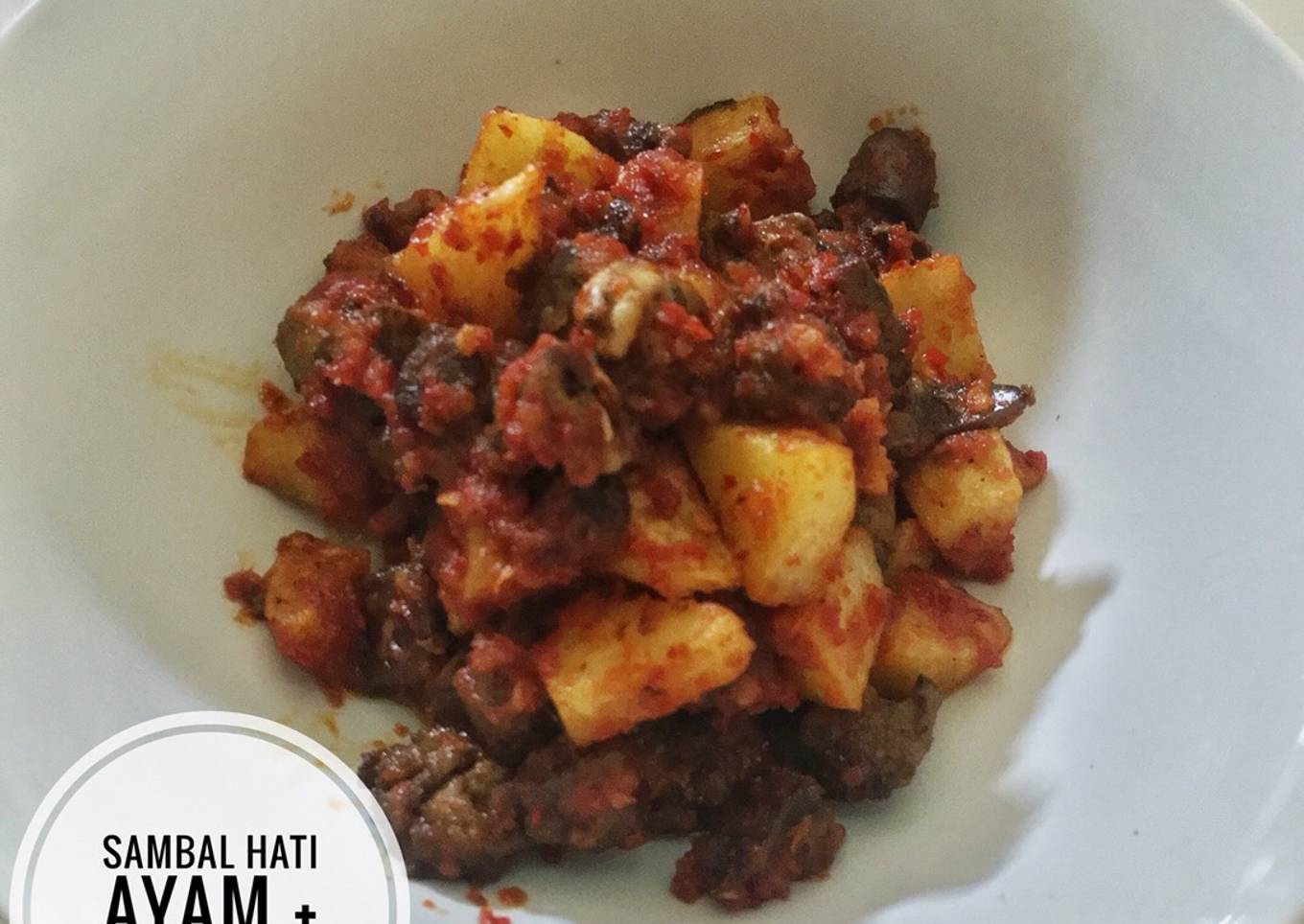 Sambal Balado Hati Ayam + Kentang (resep masakan padang)