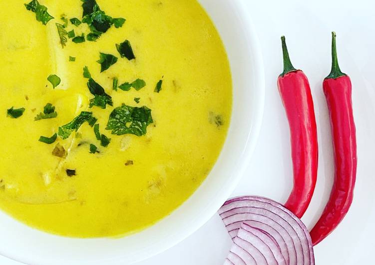 Recipe of Homemade Kadhia / Chickpea and yogurt curry
