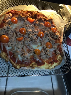Una foto de Pizza de coliflor #keto