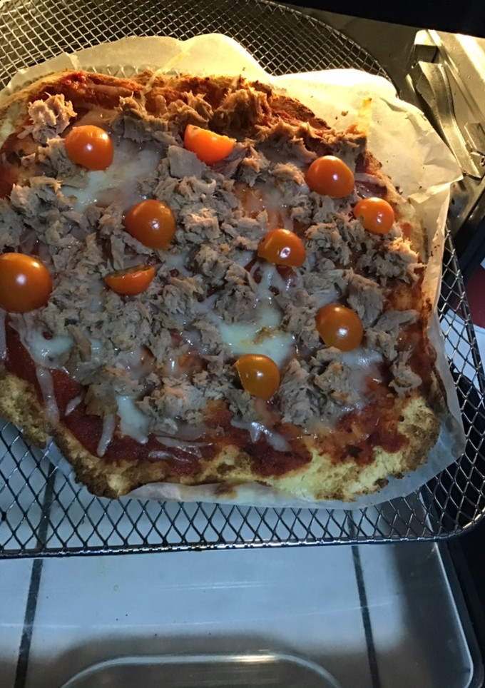Una foto de Pizza de coliflor #keto