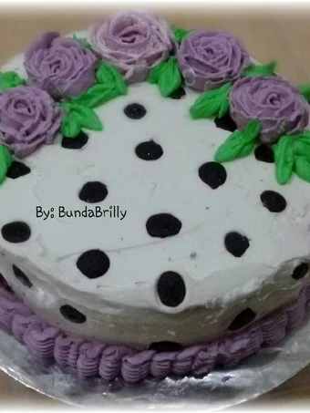 Langkah Gampang Membikin Resep  Cake Ultah Polkadot Coklat yang Enak, Lezat