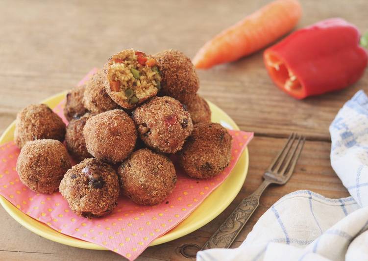 Polpettine di cous cous di kamut alle verdure
