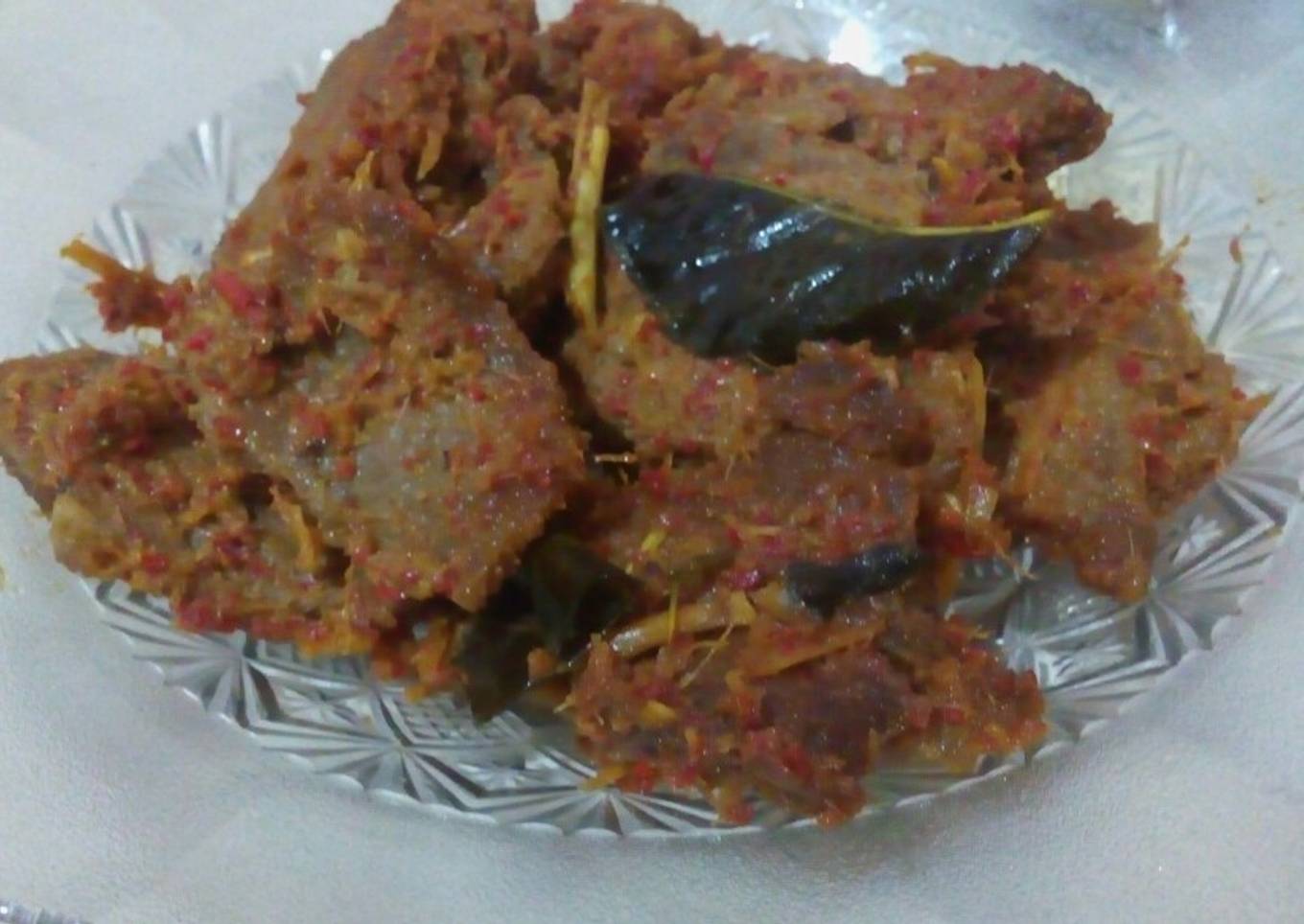 Rendang daging simple