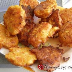 Domatokeftedes (tomato fritters) A picture of Domatokeftedes (tomato fritters).