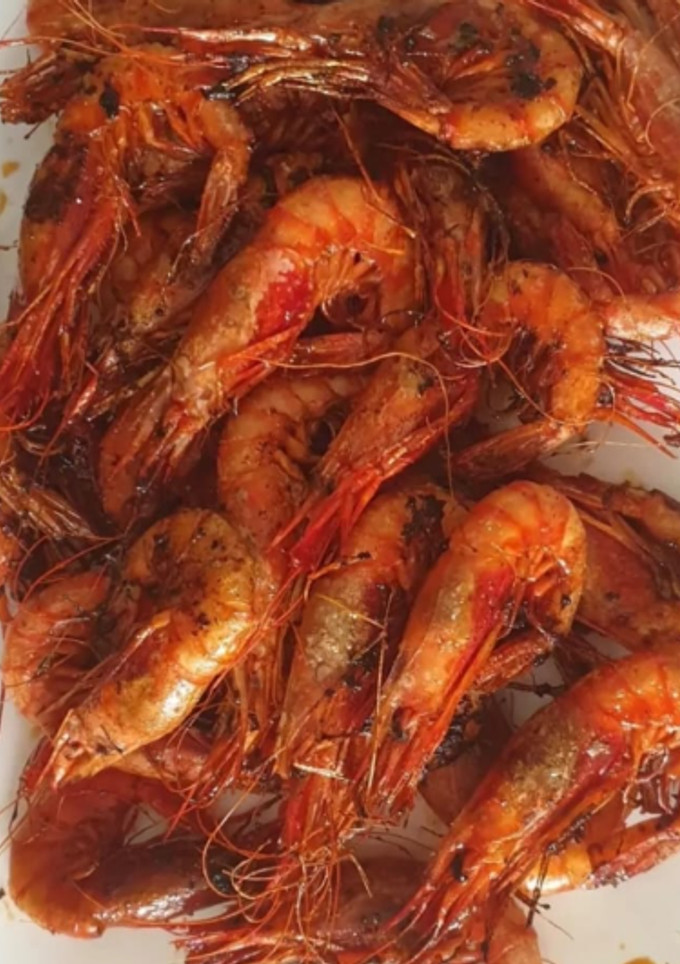 Una foto de Gamba roja a la plancha