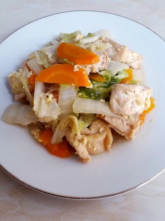 Langkah Gampang Membuat Resep Tumis Sawi Putih, Wortel, Tahu, dan Telur yang Lezat Sekali Anti Ribet, Lezat Sekali