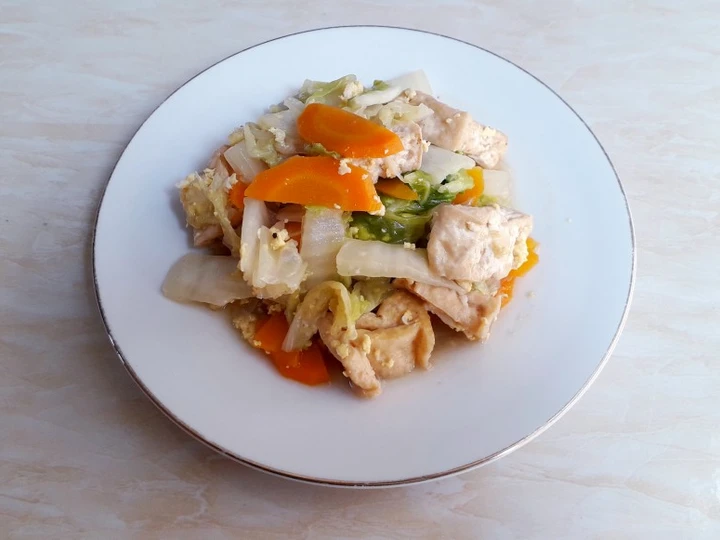Langkah Gampang Membuat Resep Tumis Sawi Putih, Wortel, Tahu, dan Telur yang Lezat Sekali Anti Ribet, Lezat Sekali