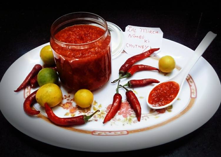 Recipe of Ultimate Instant lemon red chilli chutney