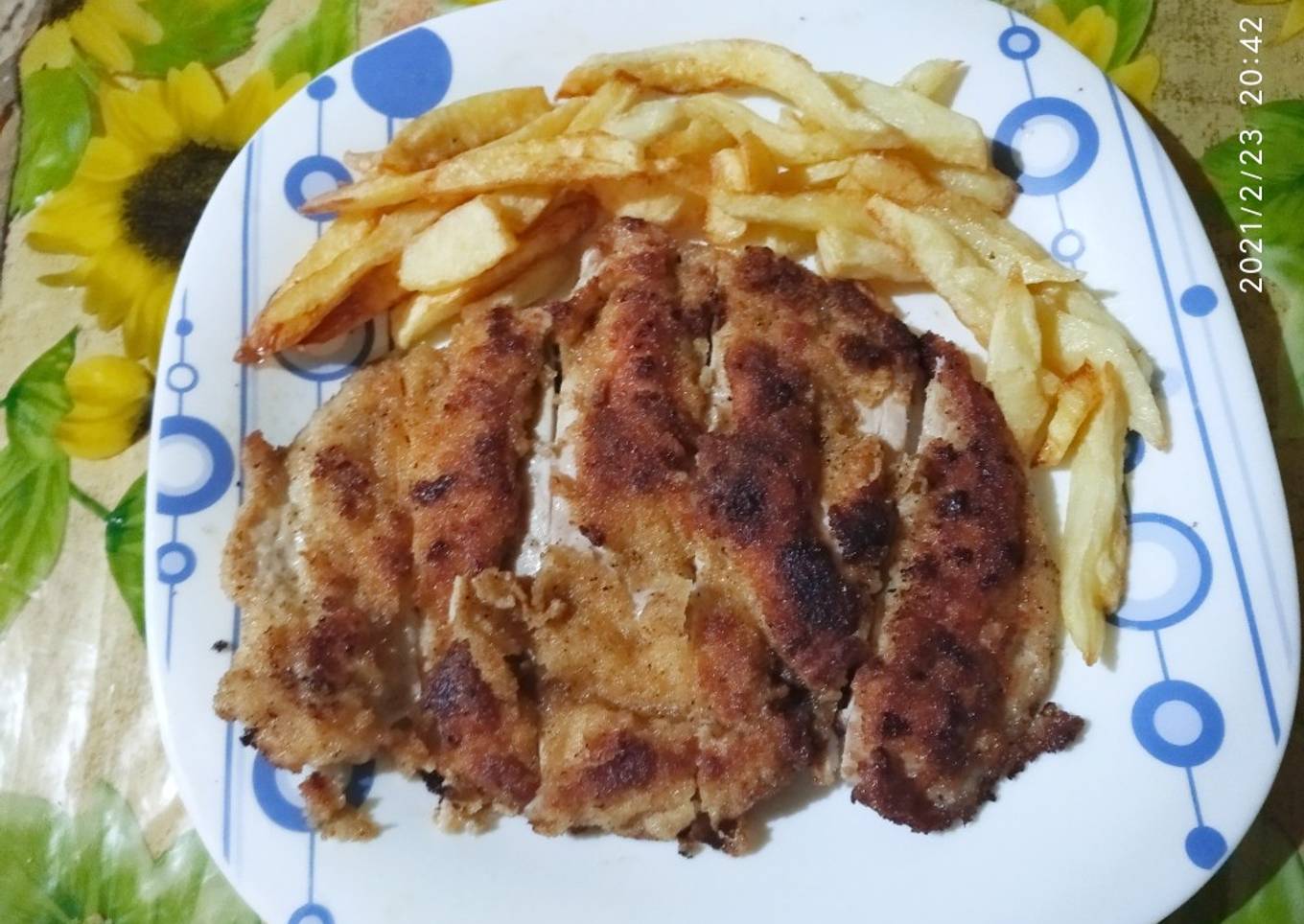 Easiest Way to Make Homemade Escalope de dinde pané aux frites