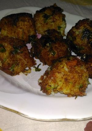 A picture of Leftover rice pakora.