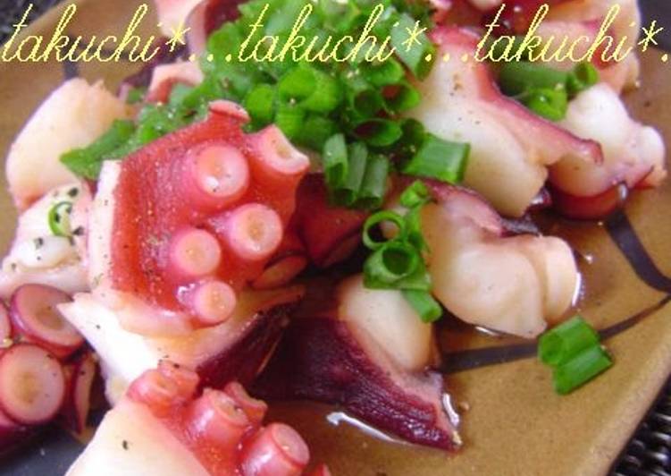 Simple Way to Make Quick Octopus with Garlic, Butter and Ponzu Sauce