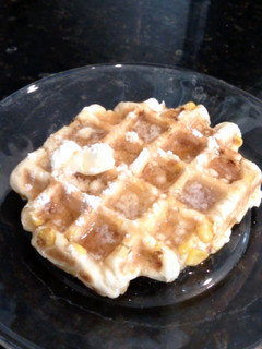 A picture of Corn Fritter Waffles.