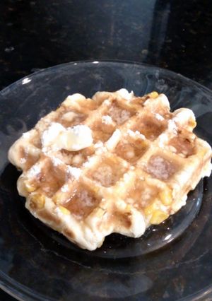 A picture of Corn Fritter Waffles.