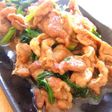 Pork and Komatsuna Fried in Garlic and Soy Sauce