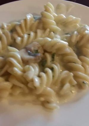 A picture of Alfredo Rotini Pasta.