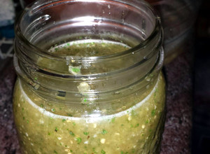 A picture of Tomatillo Salsa Verde.