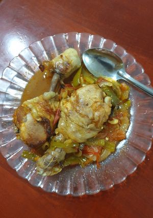 Una foto de Muslo Pollo al hornos
