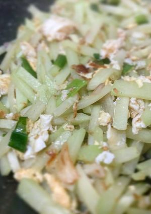 Foto resep Tumis labu siam telur ebi sederhana ala bujang