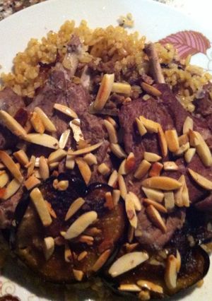 صورة لوصفة طريقة عمل برغل ولحمة هبر على باذنجان