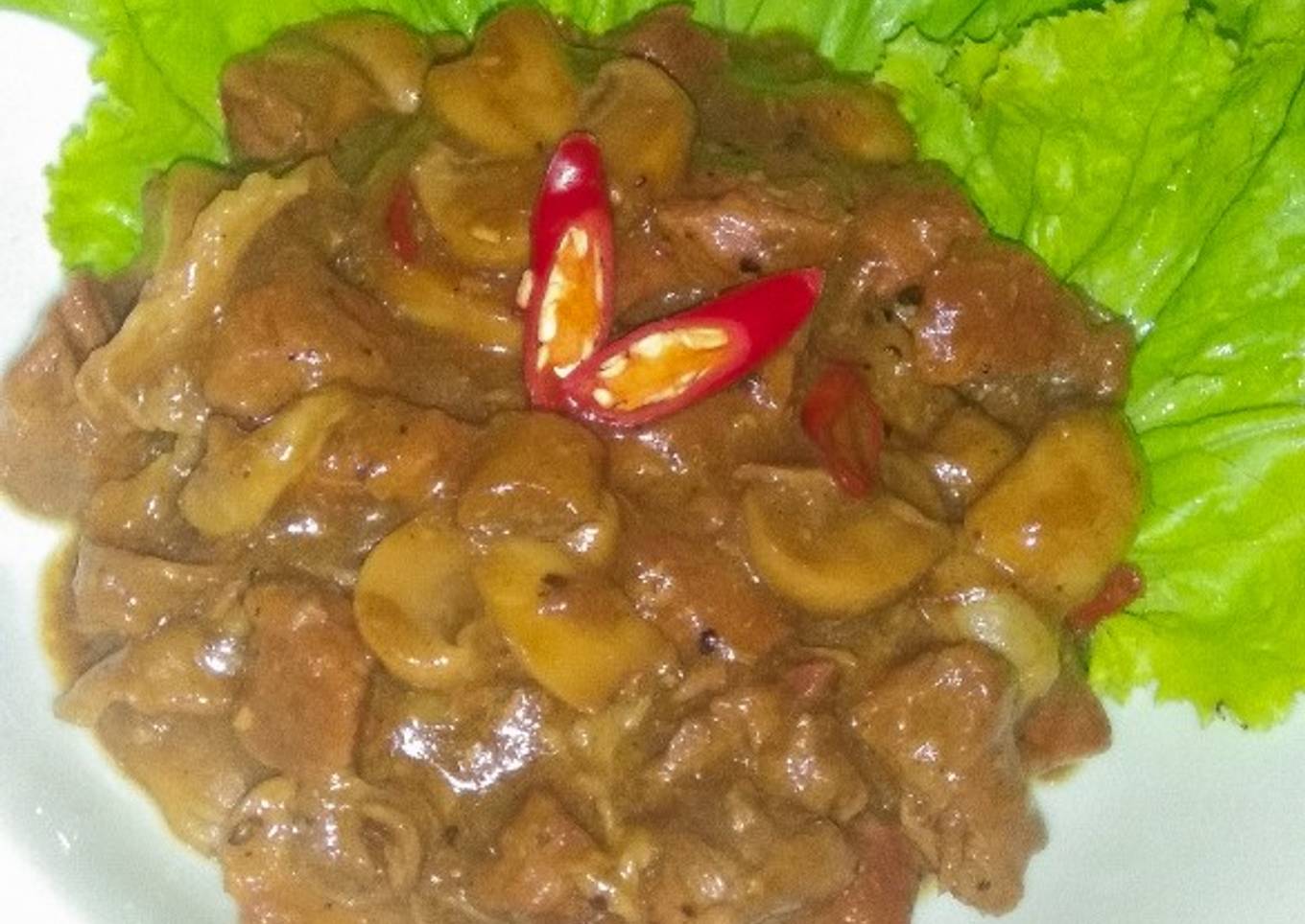 Daging Sapi Jamur Lada Hitam