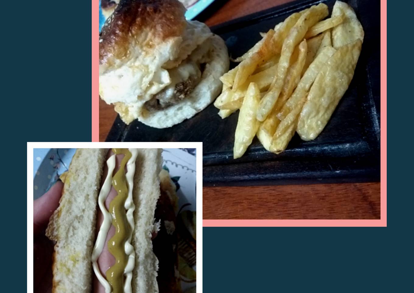 Pan casero de panchos y hamburguesa