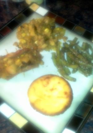A picture of Apple & Raisin Sweet/Spicy Stuff Pork Chops.
