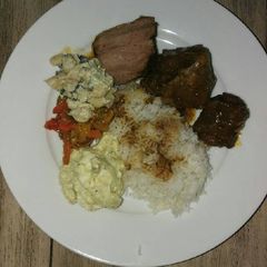 A picture of My Sunday meal.
