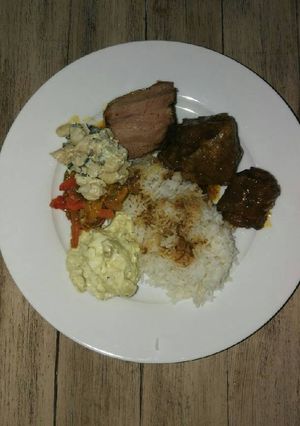 A picture of My Sunday meal.