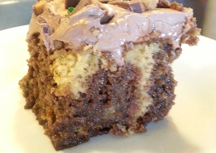 Recipe of Ultimate Chocolate Peanut Butter Poke Cake