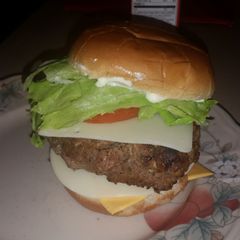 A picture of Deer burgers a la me.