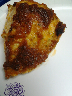 A picture of Parmesan crusted chicken.