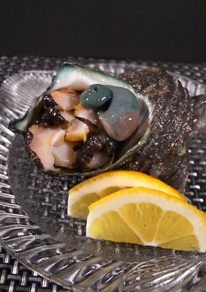 A picture of Fresh Turban Shell Sashimi.