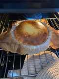 Tarta de queso cremosa con galleta de avena de sabor galleta