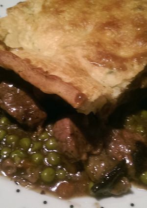A picture of Mandys steak and mushroom pie.