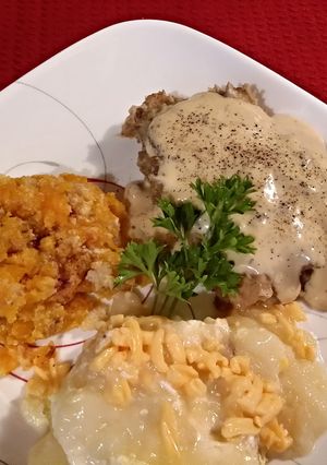 A picture of TX's Style ~ Leftover Turkey ~n~ Dressing Casserole.