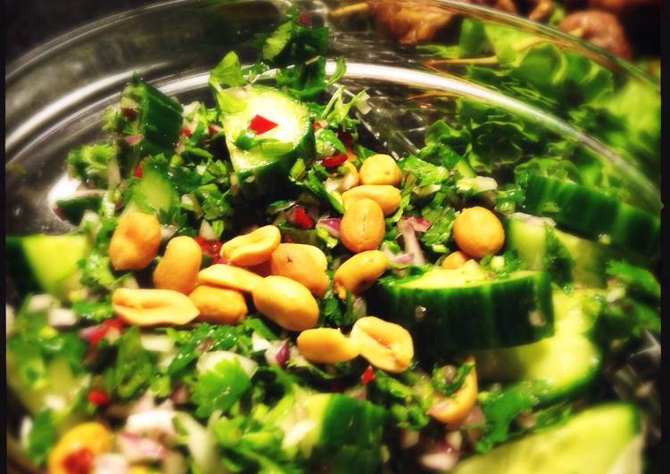 How to Make Super Quick Thai Cucumber Salad with Peanuts
